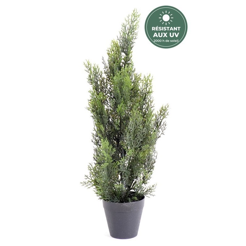 Cyprès artificiel en pot vert, 60 cm – grossiste en plantes artificielles
