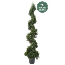 Cyprès spirale large artificiel vert, 180 cm – vente en gros pour fleuristes