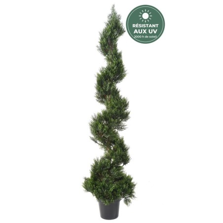 Cyprès spirale large artificiel vert, 180 cm – vente en gros pour fleuristes