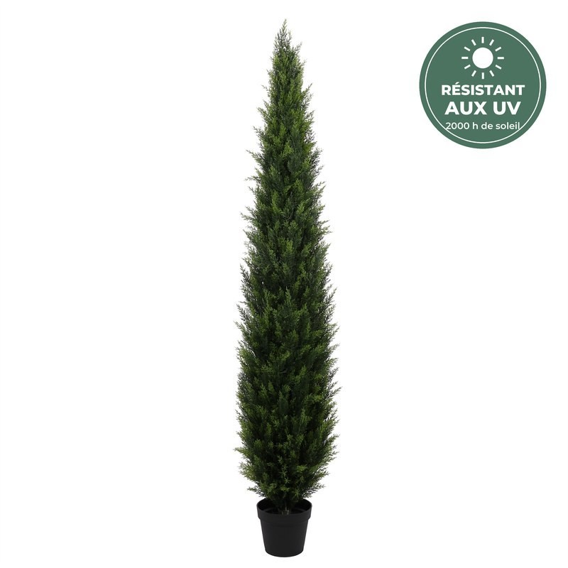 Cyprès colonne artificiel vert, 190 cm – grossiste en décoration végétale