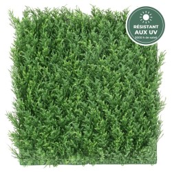 Plaque de cyprès artificiel 50 × 50 cm vert, épaisseur 5 cm – vente en gros de végétal artificiel