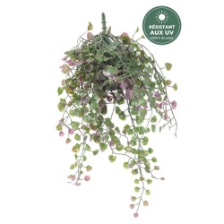 Chute de Dichondra artificielle vert et rouge, 50 cm – achat en gros pour terrasses et vitrines
