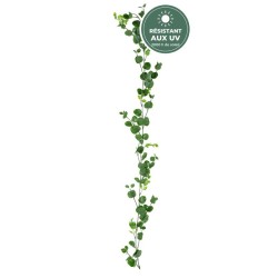 Guirlande d'eucalyptus artificiel verte 160 cm résistante aux UV, grossiste en feuillage artificiel