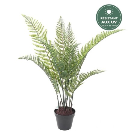 Fougère artificielle verte 100 cm en pot, grossiste en plantes artificielles