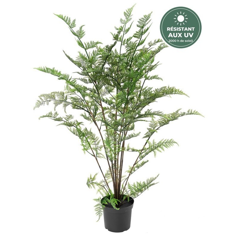 Grande fougère artificielle verte 110 cm anti-UV, vente en gros pour commerçants