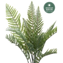 Fougère artificielle verte 100 cm, feuillage traité UV, grossiste pour fleuristes