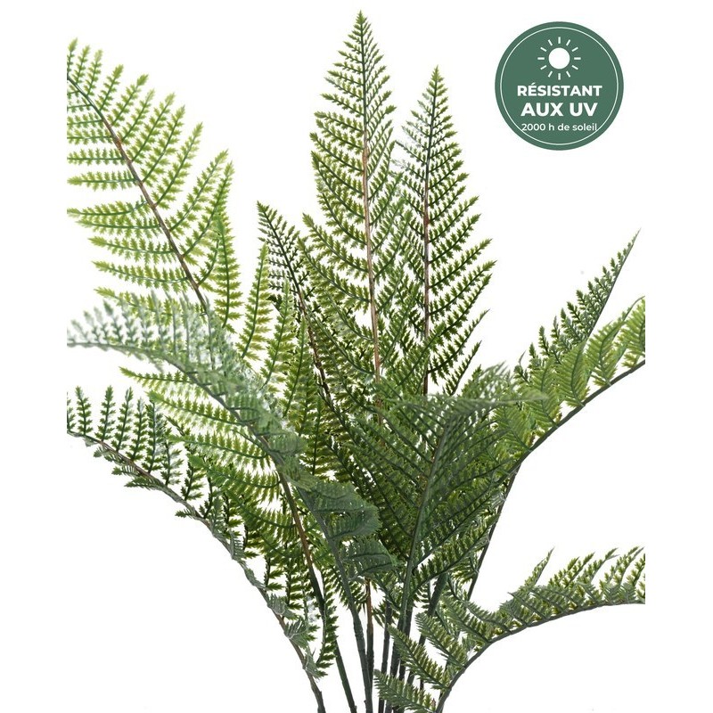 Fougère artificielle verte 100 cm, feuillage traité UV, grossiste pour fleuristes