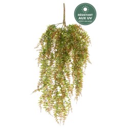 Chute de fougère artificielle verte 90 cm résistante aux UV, grossiste en feuillage artificiel