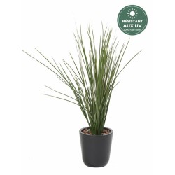 Graminée artificielle verte 60 cm sur piquet, résistante aux UV, grossiste en feuillage artificiel