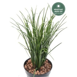 Petite herbe verte 37 cm en jardinière, grossiste en plantes artificielles