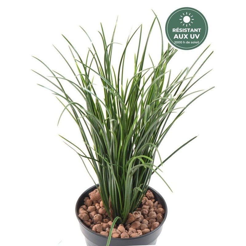 Petite herbe verte 37 cm en jardinière, grossiste en plantes artificielles