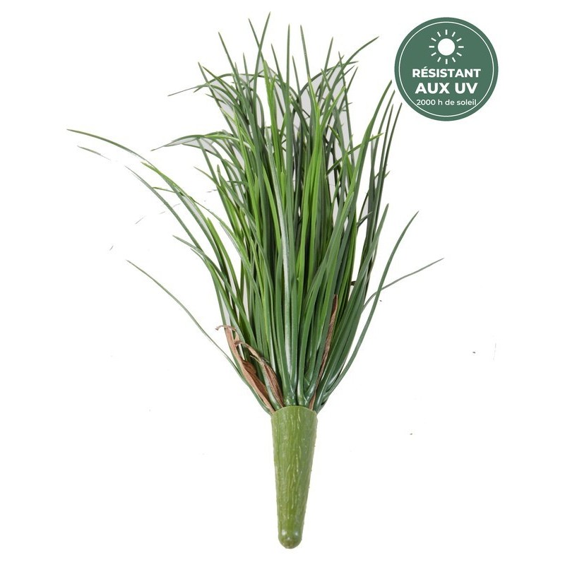 Petite herbe artificielle verte 37 cm anti-UV, vente en gros pour commerçants