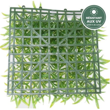 Plaque d'herbe large verte 30 × 30 cm vue de profil, vente en gros pour commerçants
