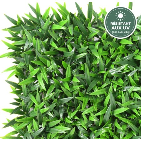 Plaque murale d'herbe verte 50 × 50 cm, détail du feuillage, vente en gros pour fleuristes