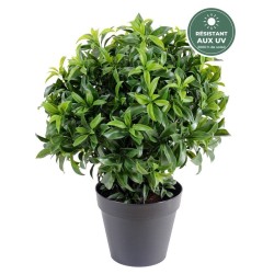 Laurier buisson artificiel vert 70 cm traité UV, grossiste en feuillage artificiel