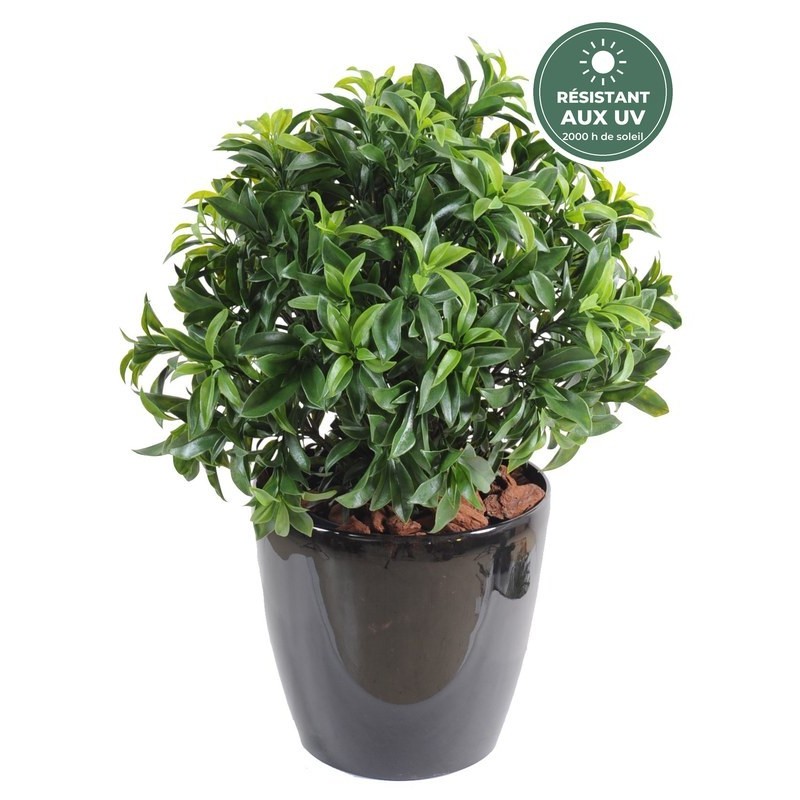 Laurier buisson artificiel 70 cm en pot, vente en gros de plantes résistantes aux UV