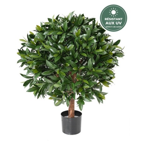Boule de laurier nobilis artificielle 90 cm traitée UV, vente en gros pour commerçants
