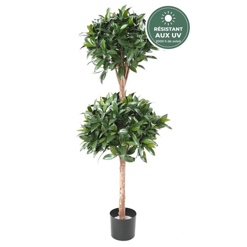 Laurier nobilis double boule artificiel 140 cm vert, grossiste en plantes artificielles