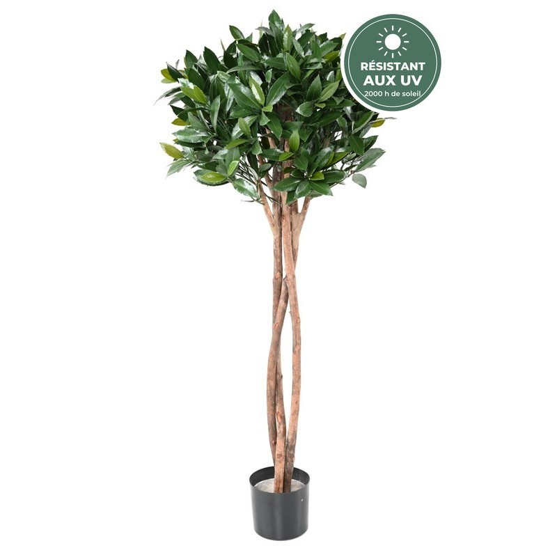 Laurier nobilis tige boule artificiel 130 cm vert, grossiste en plantes artificielles