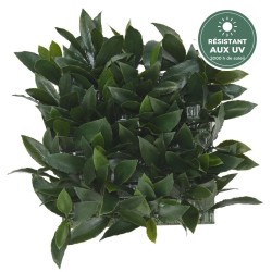 Plaque de laurier nobilis artificiel vert 35 × 35 cm traitée UV, grossiste en feuillage artificiel