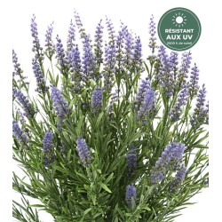 Lavande artificielle 68 cm en jardinière, fleurs artificielles en gros pour terrasses