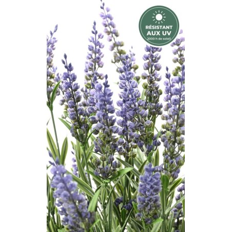 Détail des épis de lavande artificielle 68 cm, vente en gros pour commerçants