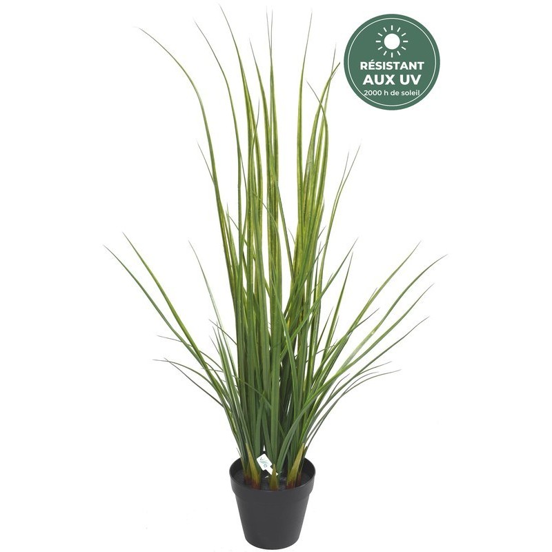 Citronnelle artificielle lemon grass verte 120 cm résistante aux UV, grossiste en plantes artificielles