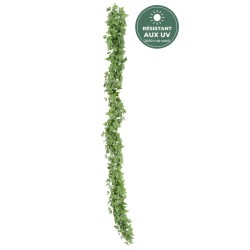 Guirlande de lierre artificiel verte 180 cm résistante aux UV, grossiste en feuillage artificiel