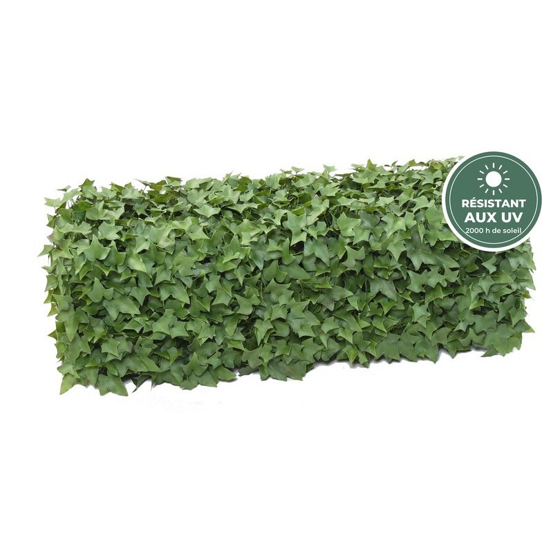 Haie de lierre artificiel verte 90 × 32 cm résistante aux UV, grossiste en haies artificielles