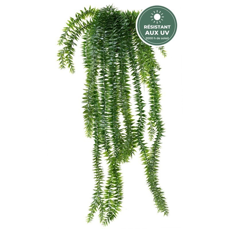 Lycopodium artificiel retombant vert 70 cm résistant aux UV, grossiste en plantes artificielles