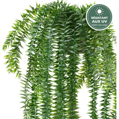 Chute de lycopodium artificiel 70 cm en pot, vente en gros pour fleuristes