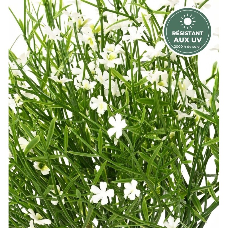 Marguerite artificielle blanche 20 cm sur piquet, vente en gros pour fleuristes