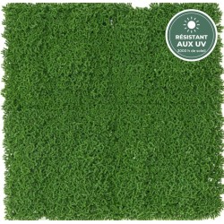 Plaque de mousse sphaigne artificielle verte 50 × 50 cm résistante aux UV, grossiste en mousse décorative