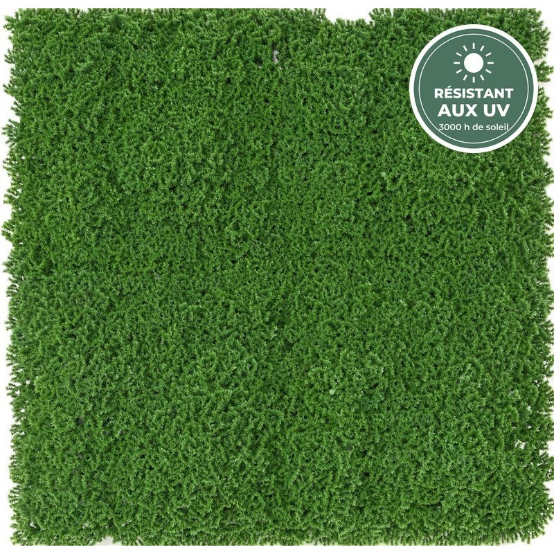 Plaque de mousse sphaigne artificielle verte 50 × 50 cm résistante aux UV, grossiste en mousse décorative