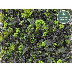 Détail de la plaque lierre et buis 50 cm traitée UV, vente en gros pour fleuristes