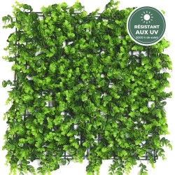 Plaque murale eucalyptus artificiel vert 50 × 50 cm, grossiste en plantes artificielles résistantes aux UV