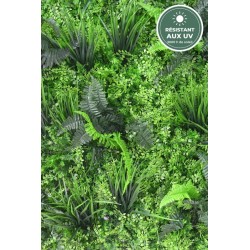 Feuillage fin façon fougère du mur végétal sous-bois 100 cm, vente en gros pour fleuristes