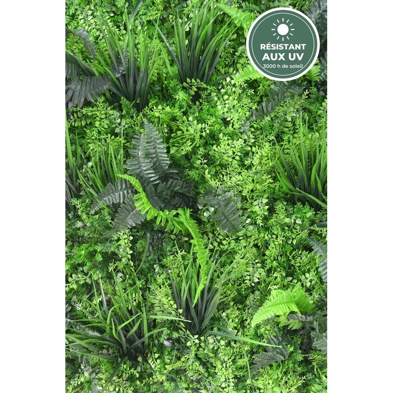 Feuillage fin façon fougère du mur végétal sous-bois 100 cm, vente en gros pour fleuristes