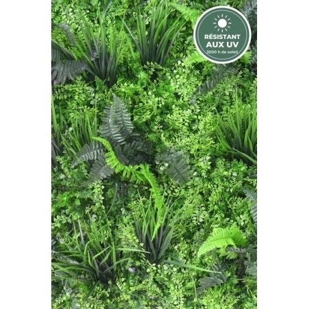 Feuillage fin façon fougère du mur végétal sous-bois 100 cm, vente en gros pour fleuristes