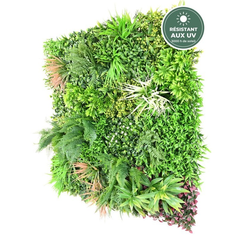 Touffes crème du mur végétal artificiel tropical, grossiste en décoration de terrasse