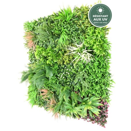 Touffes crème du mur végétal artificiel tropical, grossiste en décoration de terrasse