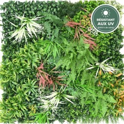 Mur végétal artificiel jungle 100 × 100 cm, grossiste en plantes artificielles résistantes aux UV
