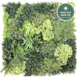 Mur végétal artificiel champêtre 100 × 100 cm, grossiste en plantes artificielles