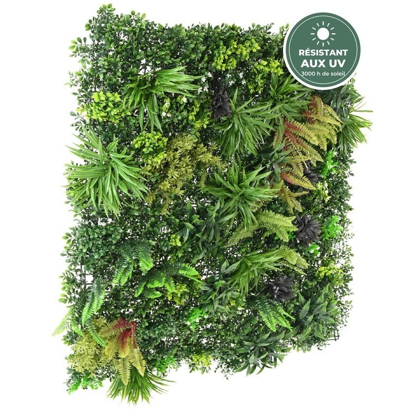 Feuilles rouges du mur végétal vert profond, vente en gros pour fleuristes
