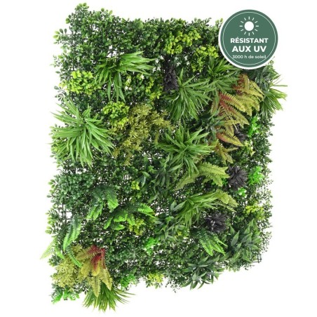 Feuilles rouges du mur végétal vert profond, vente en gros pour fleuristes