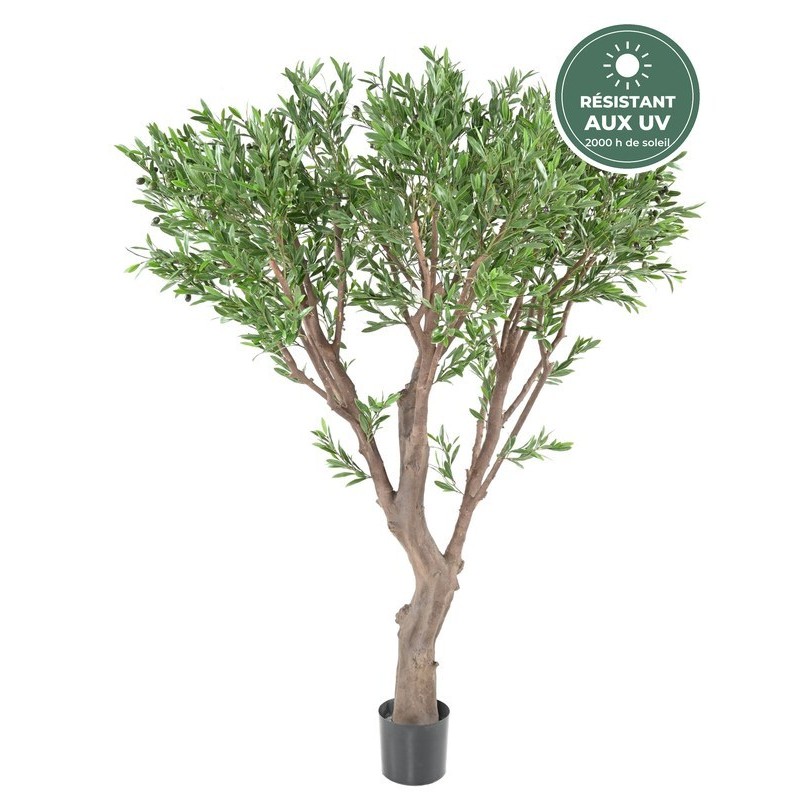 Feuillage et olives de l'olivier géant artificiel 185 cm, vente en gros pour fleuristes
