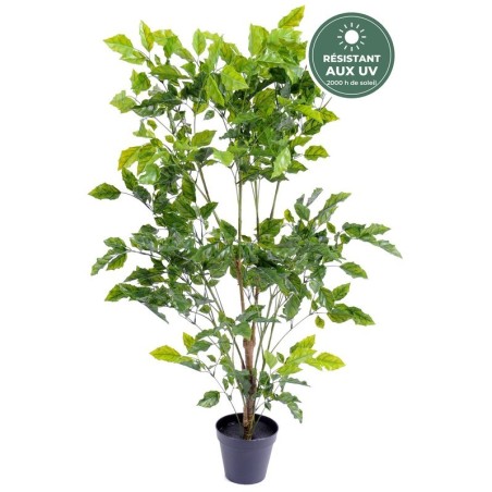 Palissandre artificiel vert 120 cm en pot, grossiste en arbres artificiels résistants aux UV