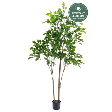 Palissandre artificiel vert 175 cm à deux troncs, vente en gros pour fleuristes