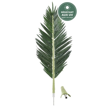 Piquet et socle de la palme de palmier royal 180 cm, grossiste en décoration tropicale