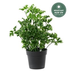 Persil artificiel vert 25 cm en pot, grossiste en plantes artificielles résistantes aux UV